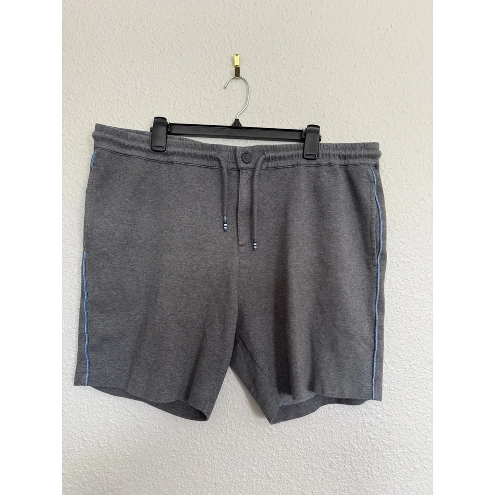 Boden Men's Gray Drawstring Sweat Shorts Zipper Size XL